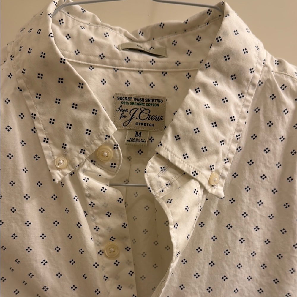 J. Crew White Casual Button Down Shirt